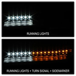 Spyder Auto 9037399 XTune Headlights; w/LED Bumper Lights; Black; - Truck Part Superstore