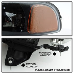Spyder Auto 9037399 XTune Headlights; w/LED Bumper Lights; Black; - Truck Part Superstore
