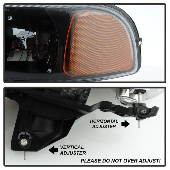 Spyder Auto 9037399 XTune Headlights; w/LED Bumper Lights; Black; - Truck Part Superstore