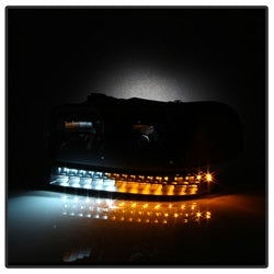 Spyder Auto 9037399 XTune Headlights; w/LED Bumper Lights; Black; - Truck Part Superstore