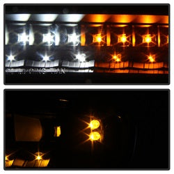 Spyder Auto 9037399 XTune Headlights; w/LED Bumper Lights; Black; - Truck Part Superstore
