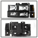 Spyder Auto 9037405 XTune Headlights; 8 pc.; Black; w/Corner And Parking Lights; - Truck Part Superstore