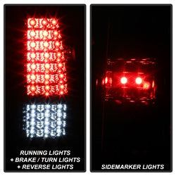 Spyder Auto 9037665 XTune LED Tail Lights; C-Shape; Red Clear; - Truck Part Superstore