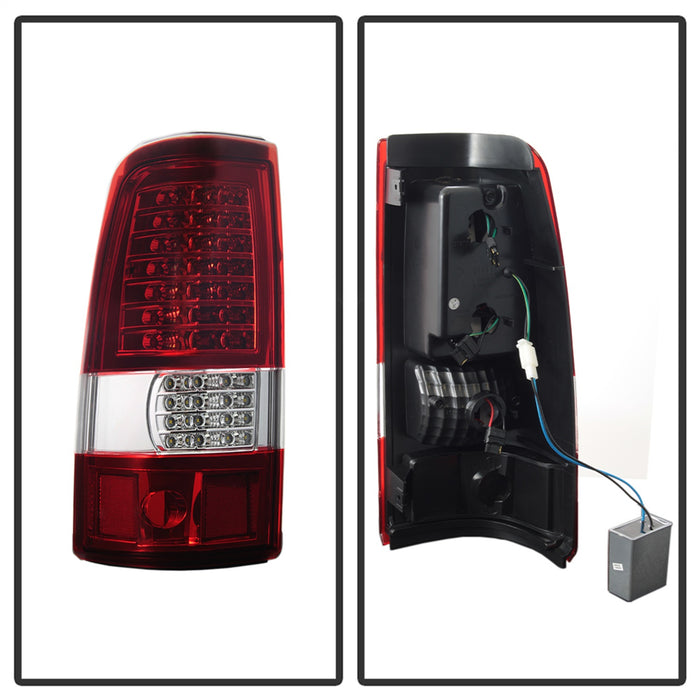 Spyder Auto 9037665 XTune LED Tail Lights; C-Shape; Red Clear; - Truck Part Superstore