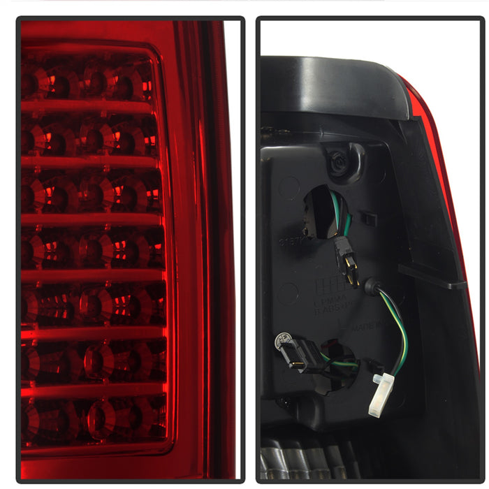 Spyder Auto 9037665 XTune LED Tail Lights; C-Shape; Red Clear; - Truck Part Superstore