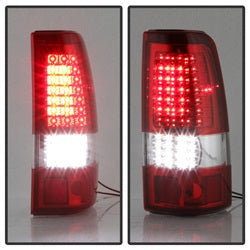 Spyder Auto 9037665 XTune LED Tail Lights; C-Shape; Red Clear; - Truck Part Superstore