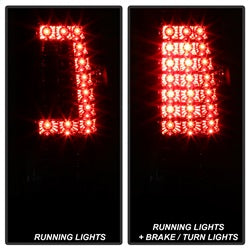 Spyder Auto 9037665 XTune LED Tail Lights; C-Shape; Red Clear; - Truck Part Superstore
