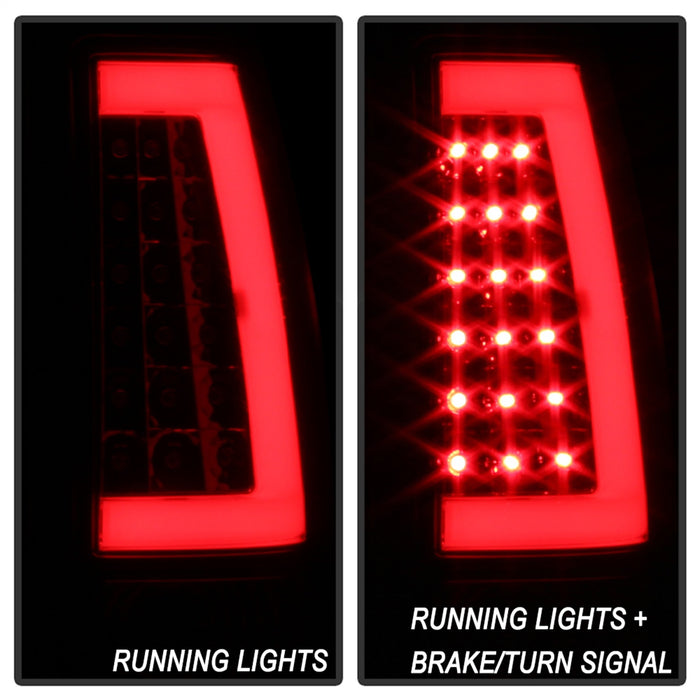 Spyder Auto 9038792 XTune Light Bar LED Tail Lights; Version 3; Red Clear; - Truck Part Superstore