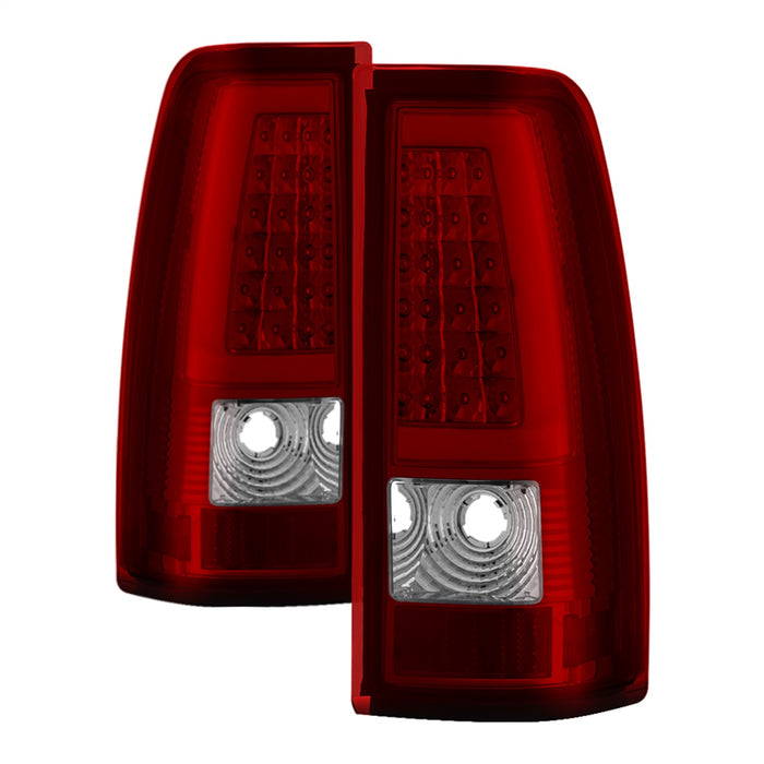 Spyder Auto 9038792 XTune Light Bar LED Tail Lights; Version 3; Red Clear; - Truck Part Superstore