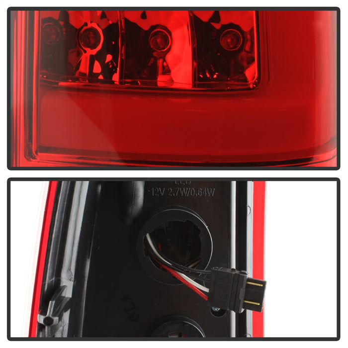 Spyder Auto 9038792 XTune Light Bar LED Tail Lights; Version 3; Red Clear; - Truck Part Superstore