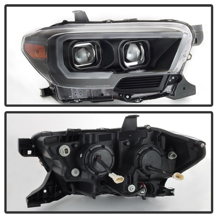 Spyder Auto 9039256 XTune DRL Light Bar Projector Headlights; w/Sequential Turn Signal; Black; - Truck Part Superstore