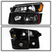 Spyder Auto 9040641 XTune Headlights; OEM; w/Bumper Lights; Black; - Truck Part Superstore