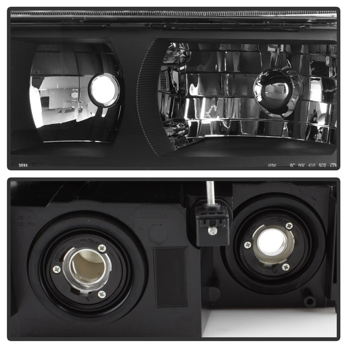 Spyder Auto 9040641 XTune Headlights; OEM; w/Bumper Lights; Black; - Truck Part Superstore