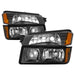 Spyder Auto 9040641 XTune Headlights; OEM; w/Bumper Lights; Black; - Truck Part Superstore