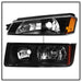 Spyder Auto 9040641 XTune Headlights; OEM; w/Bumper Lights; Black; - Truck Part Superstore