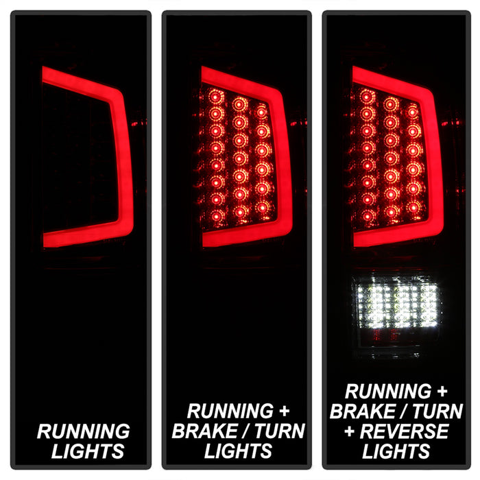 Spyder Auto 9041709 XTune Light Bar LED Tail Lights; Red/Clear; - Truck Part Superstore