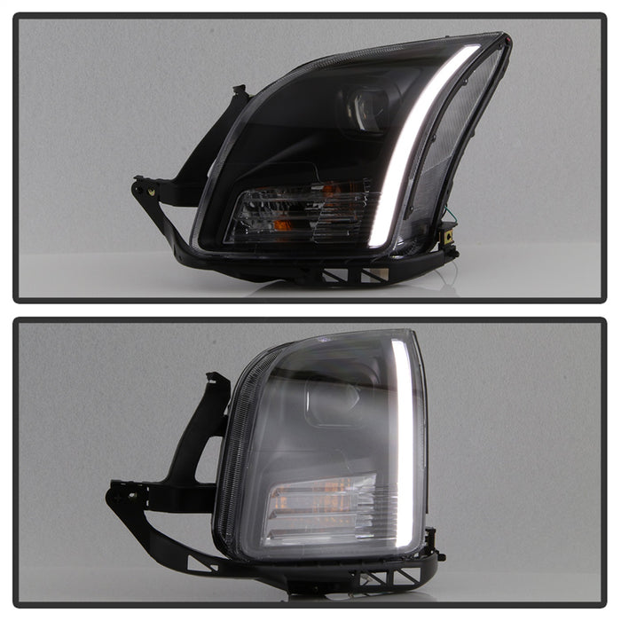 Spyder Auto 9042119 Light Bar DRL Projector Headlights; Black; - Truck Part Superstore