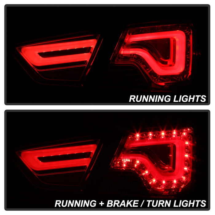 Spyder Auto 9042157 Light Bar LED Tail Lights; Red Clear; - Truck Part Superstore
