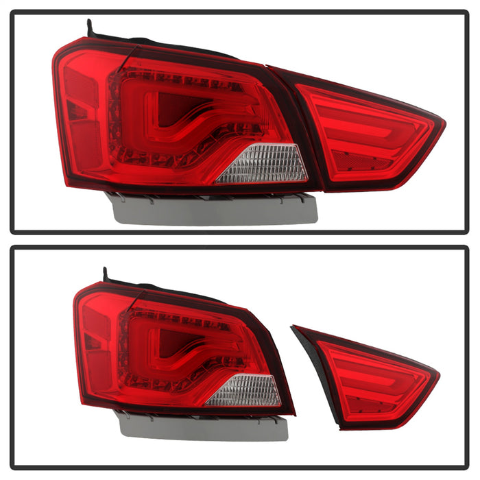Spyder Auto 9042157 Light Bar LED Tail Lights; Red Clear; - Truck Part Superstore