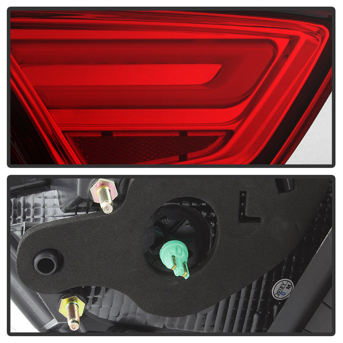 Spyder Auto 9042157 Light Bar LED Tail Lights; Red Clear; - Truck Part Superstore