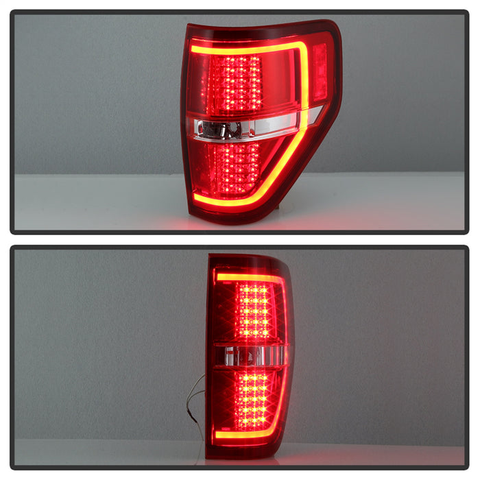 Spyder Auto 9042201 Light Bar LED Tail Lights; Red Clear; - Truck Part Superstore