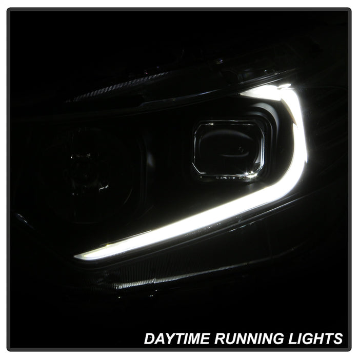 Spyder Auto 9042218 Light Bar DRL Projector Headlights; Black; - Truck Part Superstore