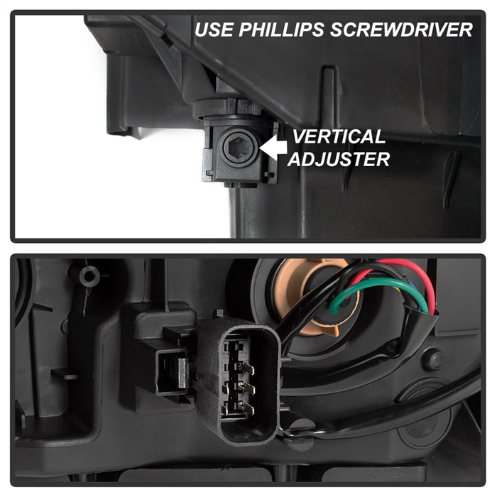 Spyder Auto 9042423 OEM Style Headlights; Halogen Models; Does Not Fit Factory HID Models; Black; - Truck Part Superstore