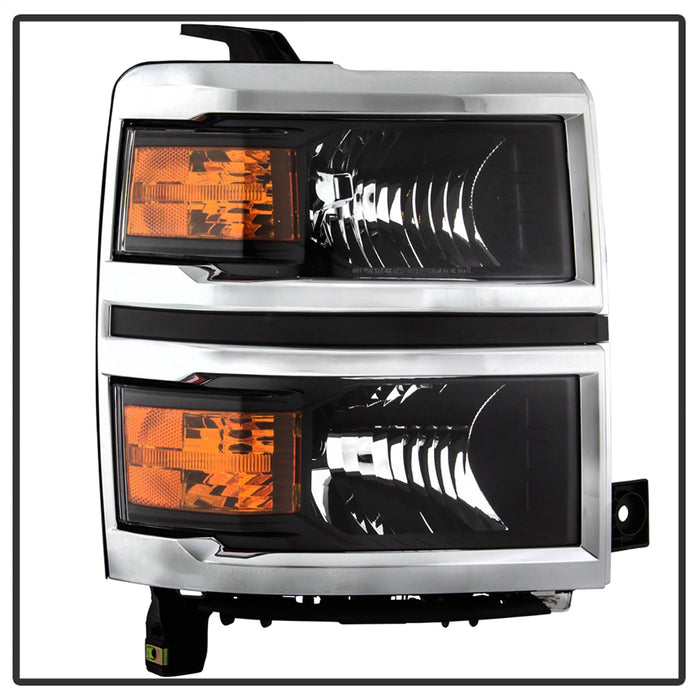 Spyder Auto 9042447 OEM Style Headlights; w/Chrome Trim; Black; - Truck Part Superstore