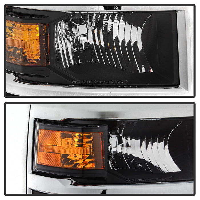 Spyder Auto 9042447 OEM Style Headlights; w/Chrome Trim; Black; - Truck Part Superstore