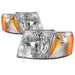 Spyder Auto 9042621 OEM Style Headlights; 4 pc.; w/Corner; Chrome; - Truck Part Superstore