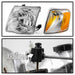 Spyder Auto 9042621 OEM Style Headlights; 4 pc.; w/Corner; Chrome; - Truck Part Superstore