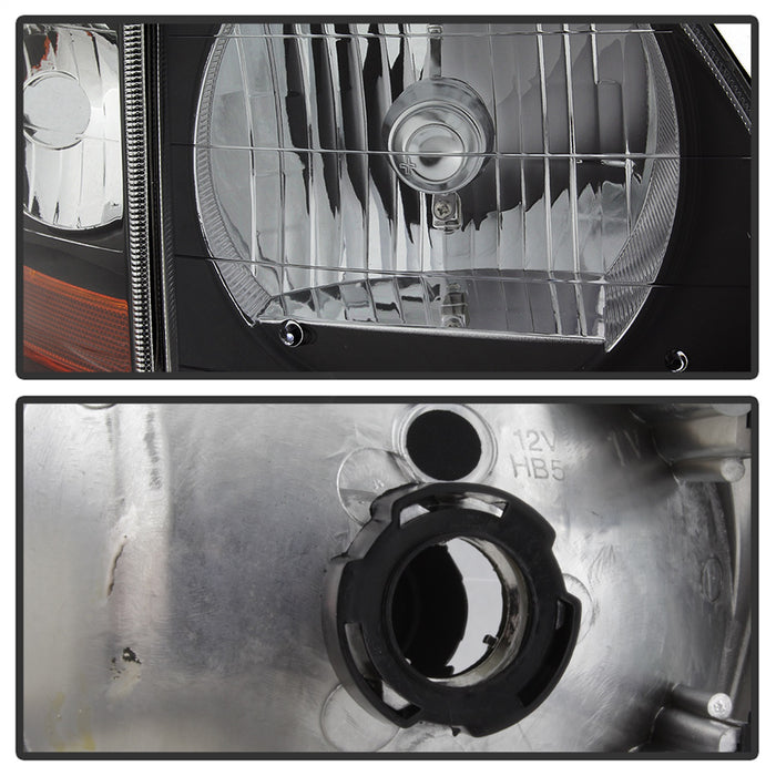 Spyder Auto 9042638 OEM Style Headlights; 4 pc.; w/Corner; Black; - Truck Part Superstore