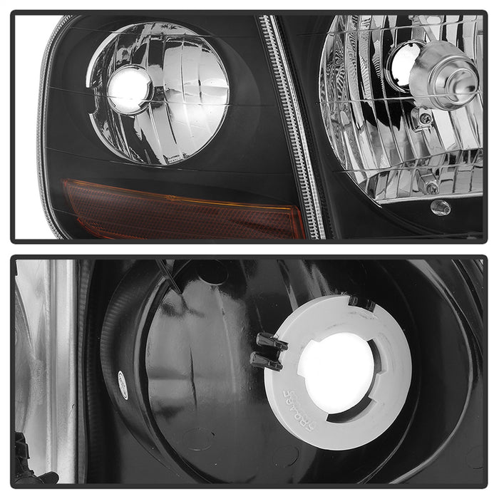 Spyder Auto 9042638 OEM Style Headlights; 4 pc.; w/Corner; Black; - Truck Part Superstore