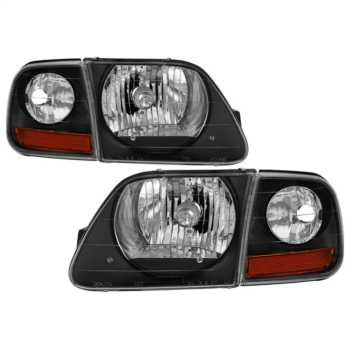 Spyder Auto 9042638 OEM Style Headlights; 4 pc.; w/Corner; Black; - Truck Part Superstore