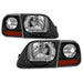 Spyder Auto 9042638 OEM Style Headlights; 4 pc.; w/Corner; Black; - Truck Part Superstore