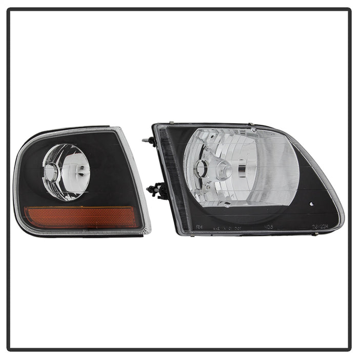 Spyder Auto 9042638 OEM Style Headlights; 4 pc.; w/Corner; Black; - Truck Part Superstore