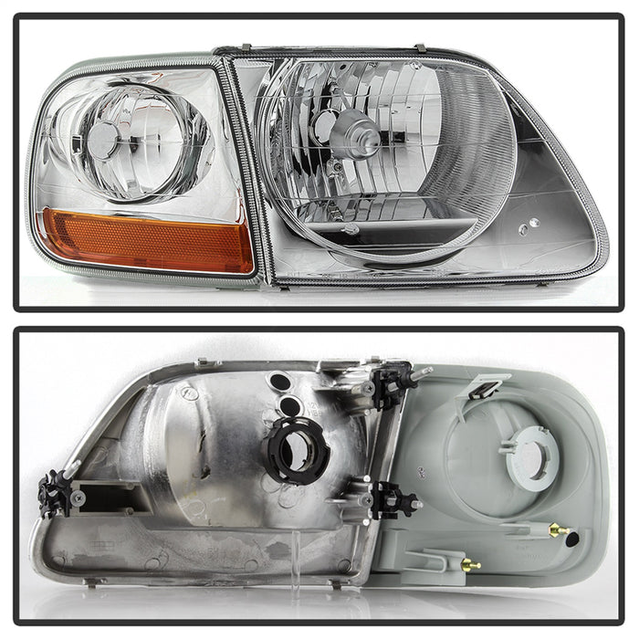Spyder Auto 9042645 OEM Style Headlights; 4 pc.; w/Corner; Chrome; - Truck Part Superstore