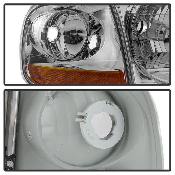 Spyder Auto 9042645 OEM Style Headlights; 4 pc.; w/Corner; Chrome; - Truck Part Superstore