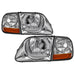 Spyder Auto 9042645 OEM Style Headlights; 4 pc.; w/Corner; Chrome; - Truck Part Superstore