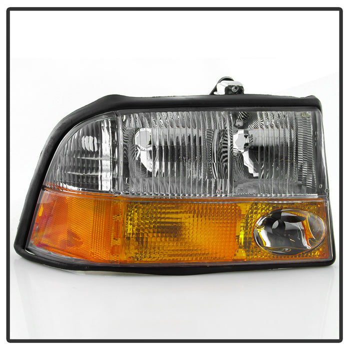 Spyder Auto 9042690 OEM Style Headlights; w/Amber Bumper; Chrome; - Truck Part Superstore