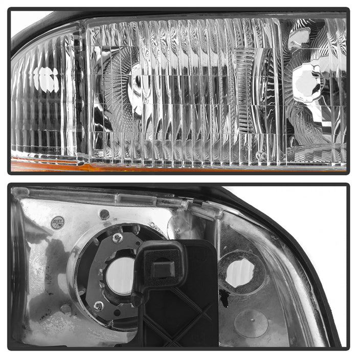 Spyder Auto 9042690 OEM Style Headlights; w/Amber Bumper; Chrome; - Truck Part Superstore