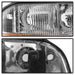Spyder Auto 9042690 OEM Style Headlights; w/Amber Bumper; Chrome; - Truck Part Superstore