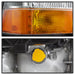 Spyder Auto 9042690 OEM Style Headlights; w/Amber Bumper; Chrome; - Truck Part Superstore