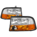 Spyder Auto 9042690 OEM Style Headlights; w/Amber Bumper; Chrome; - Truck Part Superstore