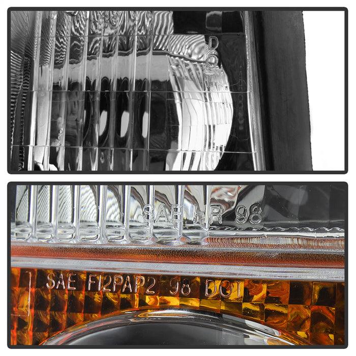 Spyder Auto 9042690 OEM Style Headlights; w/Amber Bumper; Chrome; - Truck Part Superstore