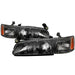 Spyder Auto 9042836 OEM Style Headlights; 4 pc.; w/Corner Lights; Black; - Truck Part Superstore