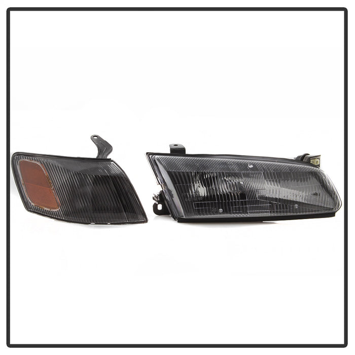 Spyder Auto 9042836 OEM Style Headlights; 4 pc.; w/Corner Lights; Black; - Truck Part Superstore
