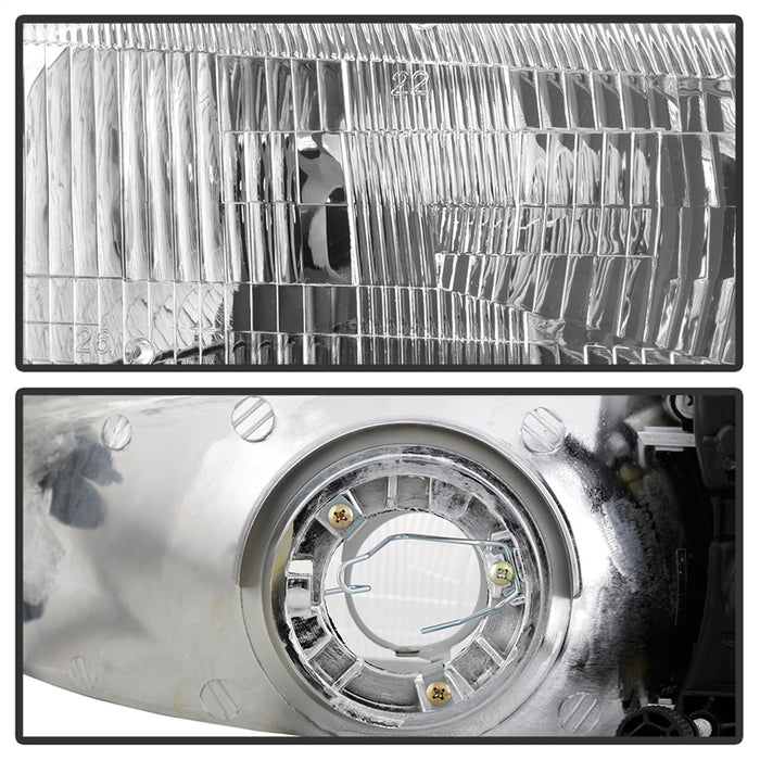 Spyder Auto 9042843 OEM Style Headlights; 4 pc.; w/Corner Lights; Chrome; - Truck Part Superstore