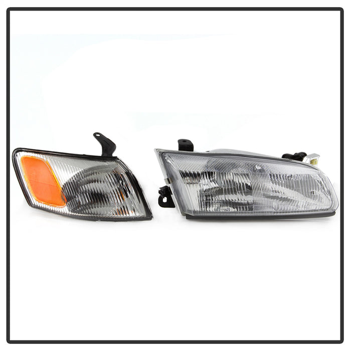 Spyder Auto 9042843 OEM Style Headlights; 4 pc.; w/Corner Lights; Chrome; - Truck Part Superstore
