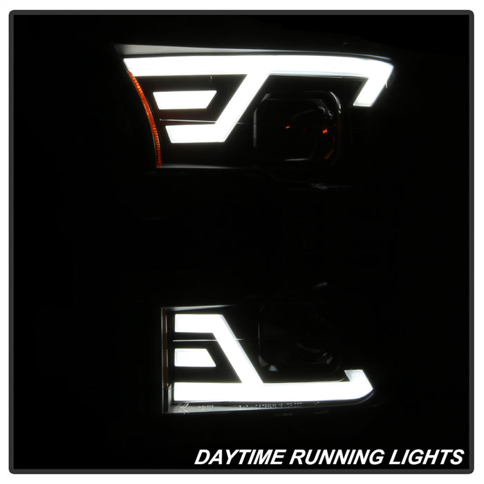 Spyder Auto 9042935 DRL LED Light Bar Projector Headlights; Black; - Truck Part Superstore